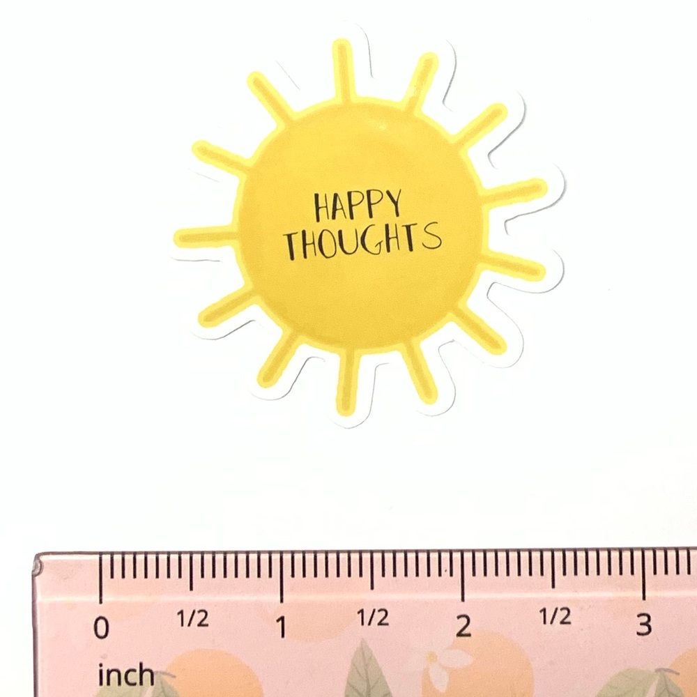 Happy Thoughts Vinyl Sticker - Picture 2 of 2